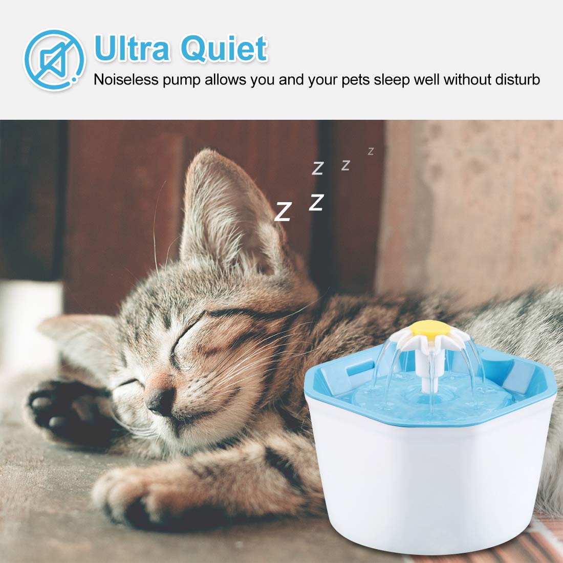 Smartlife 16l Automatic Pet Water Fountain Quiet Hygienic Catdog Drinking Dispenser Promotes Healthy Hydration - 4