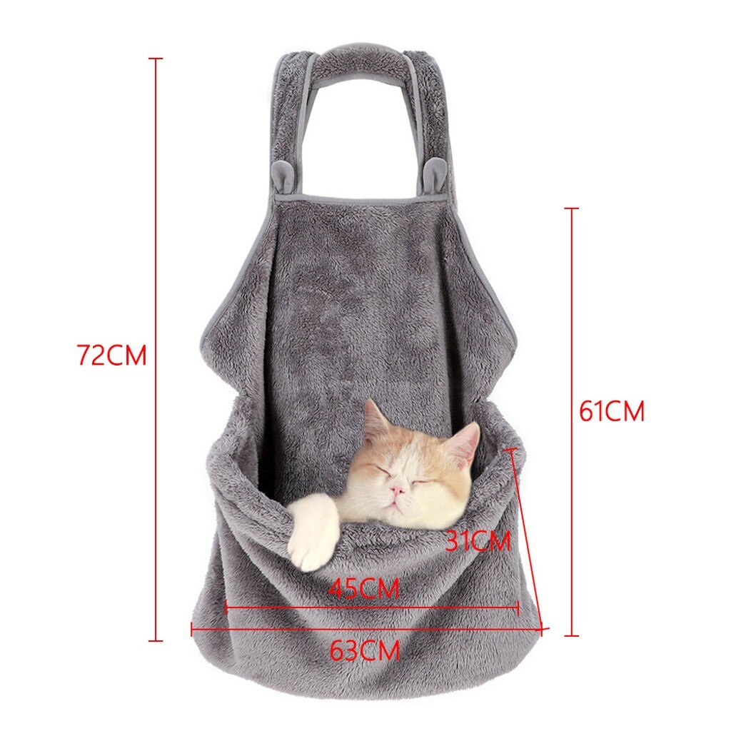 Products Pet Cat Dog Winter Outdoor Plush Pocket Buttons Backpack Home Decoration Accessories Ping - 5