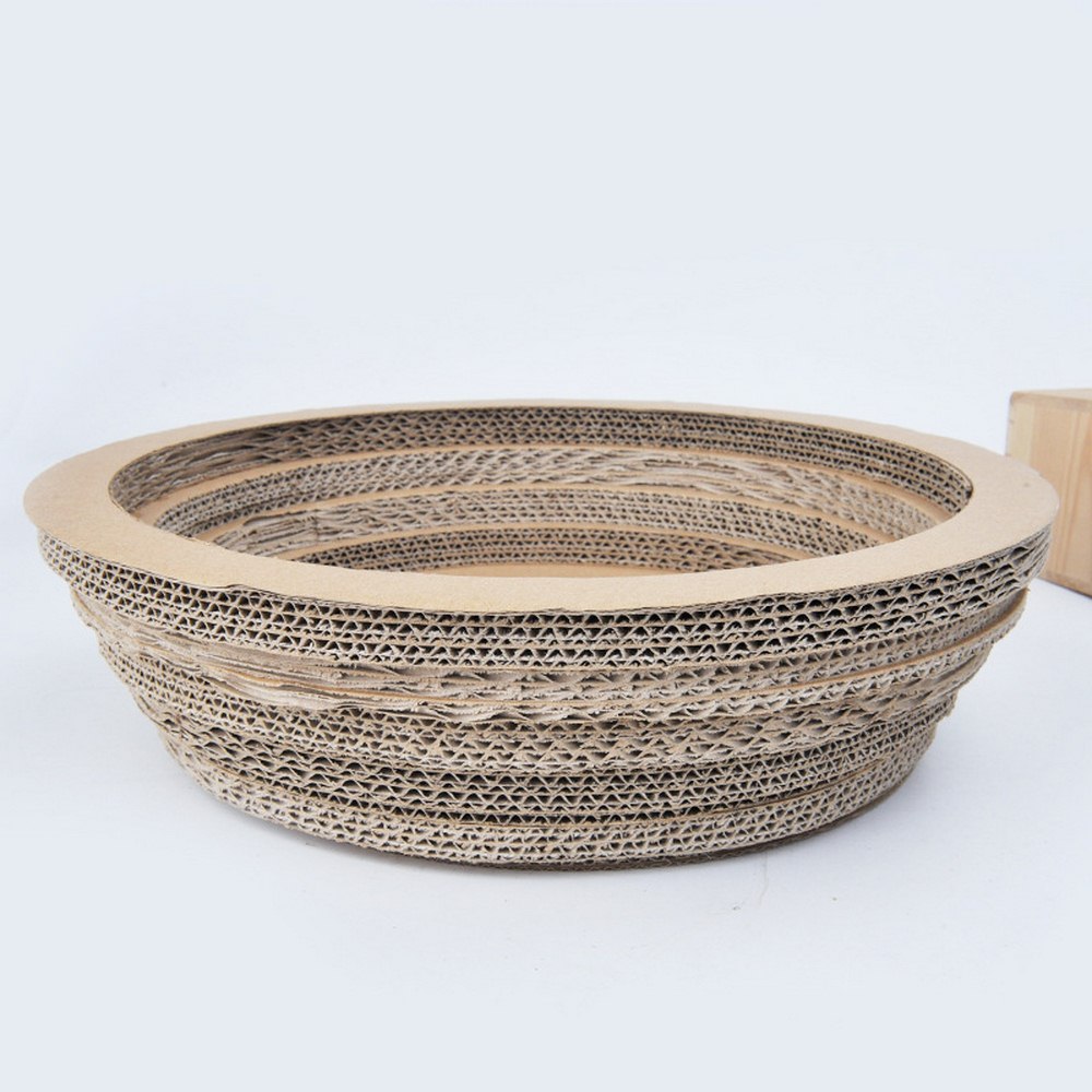 Extralarge Cat Scratcher Toy Bowl Design Scratch Pad Claws Grinder Body Massage Resting Nest - 5