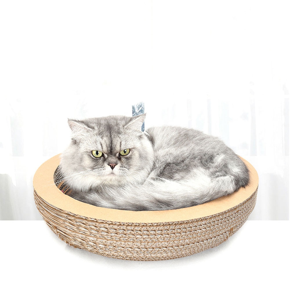 Bowl Type Cat Catnip Scratch Board Nail Scraper Mat Bed Toy Cats Scratcher Corrugated Paper Kitten Pad Rest Pet - 6
