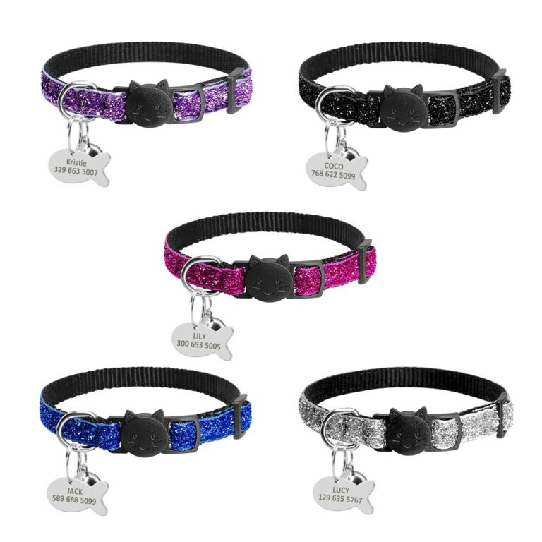 Custom Personalized Safety Breakaway Cat Collar With Quick Release And