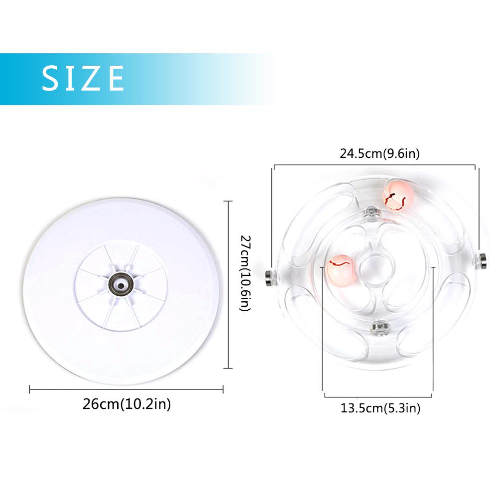 Interactive 360 Rotating Electric Cat Toy Space Ring Puzzle Kitten Play Turntable Automatic Pet Entertainment - 4