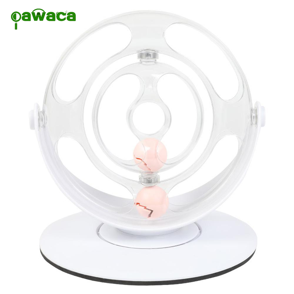 Interactive 360 Rotating Electric Cat Toy Space Ring Puzzle Kitten Play Turntable Automatic Pet Entertainment - 1