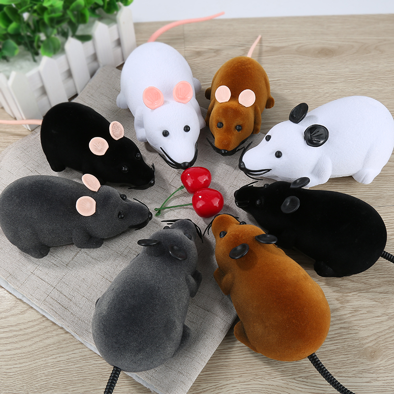 Remote Control Electronic Rc Mouse Toy For Cats 8 Vibrant Colors Wireless Simulation Rat Mice Interactive Kitten Toy - 1