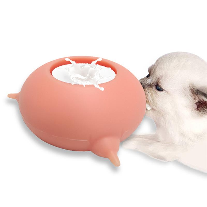 Silicone Pet Feeding Bowl With 3 Nipples For Newborn Puppies Kittens Breast Pump Milk Feeder - 1