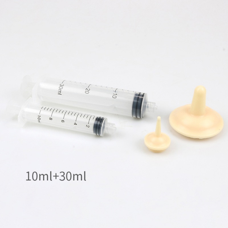 2pcs Universal Pet Nursing Syringes Mini Newborn Kitten Puppy Rabbit Feeding Bottle Small Animal Nipple Syringe Kit - 11