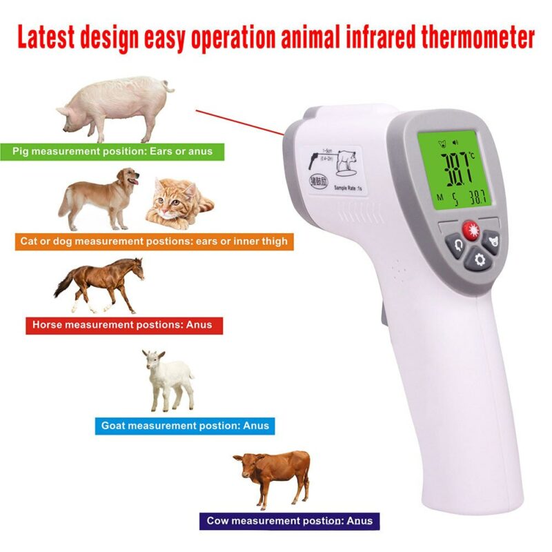 Digital Infrared Thermometer For Humans Pets And Livestock Precision