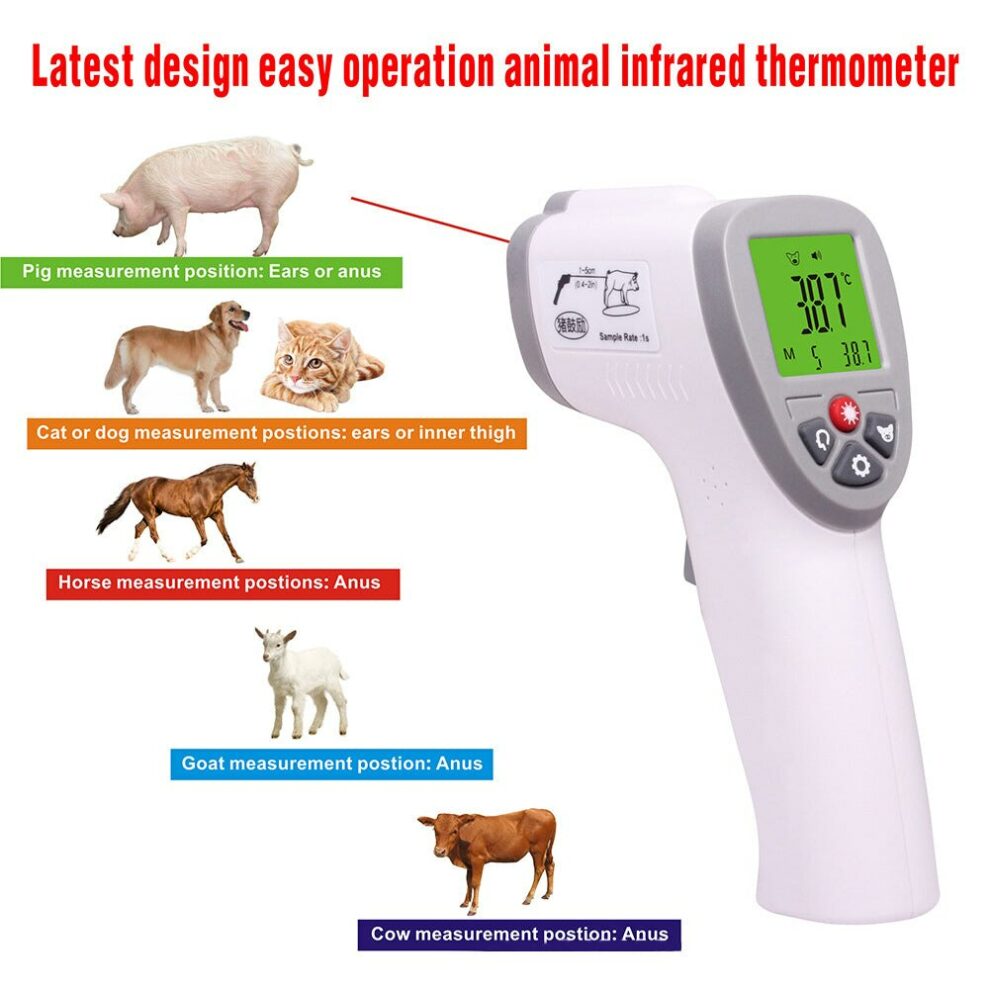 Digital Infrared Thermometer For Humans Pets And Livestock Precision ...