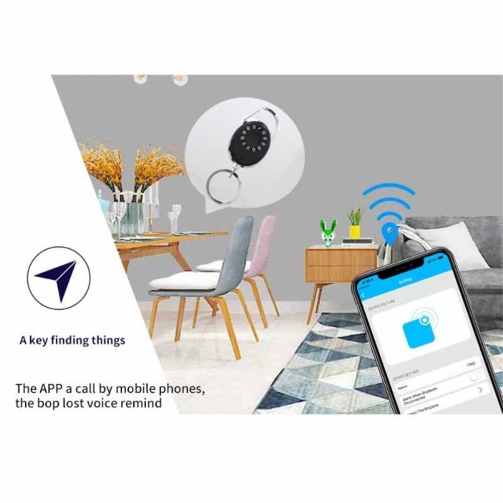 Anti-lost Tracking Device Keychain Bluetooth Key Pet Child Finder Location Tracker Smart Gps Tags For Kids Dog Cat Wallet Bag - 3