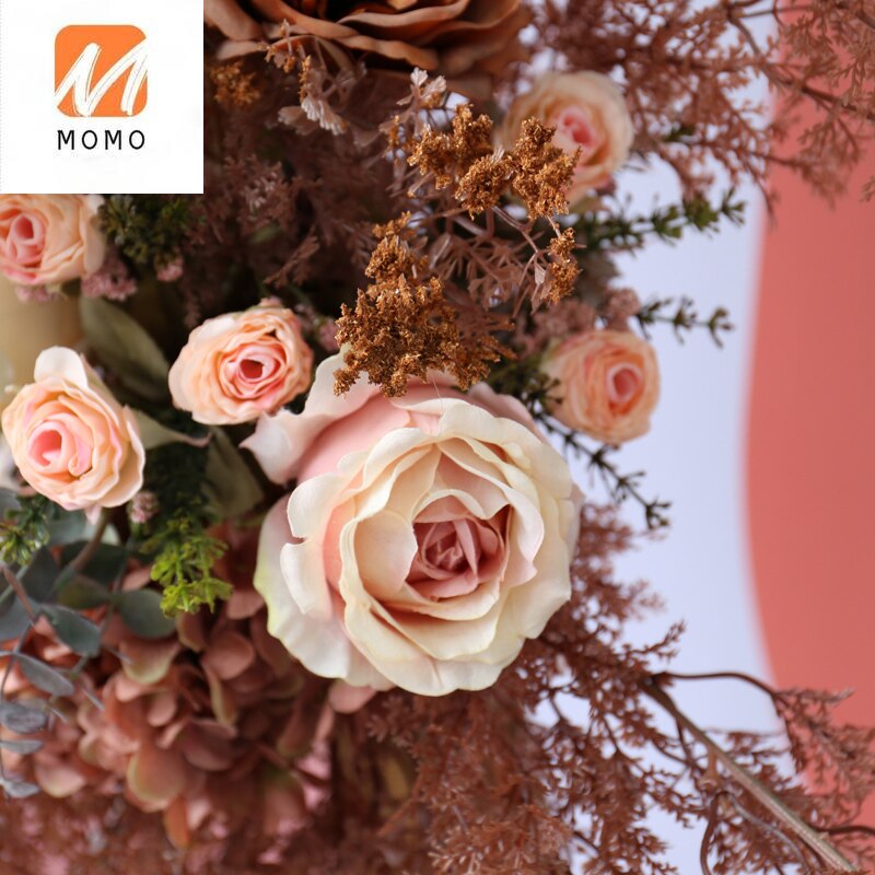 Luxury Decorative Wedding Table Lace Retro High-end 3d Triangle Arch Flower Stage Background Decoration - 2