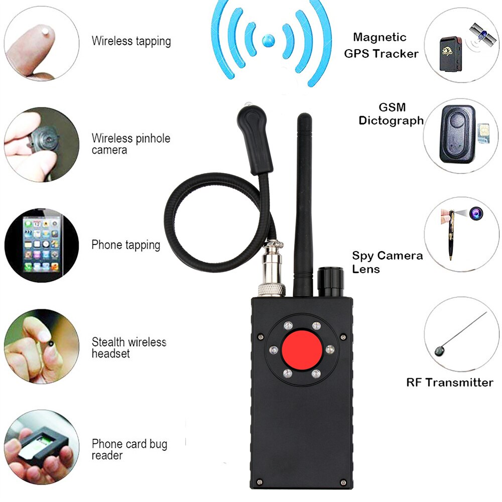 Rf Signal Detector 1mhz-8ghz Frequencies Full Range Wireless Bug For Hidden Gsm Listening Device Spy Finder - 3