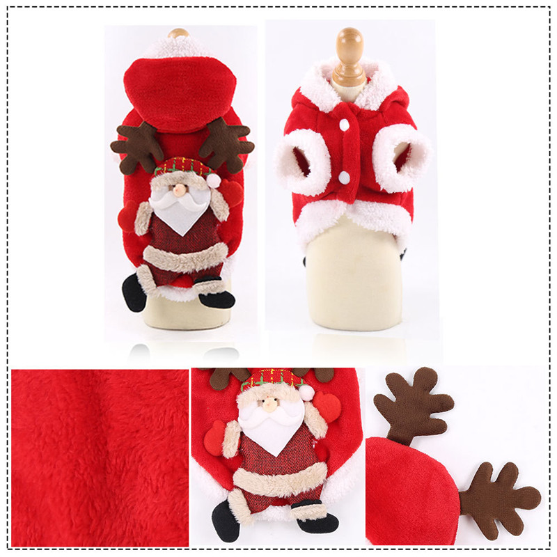 Small Pet Winter Coat Cartoon Dog Cat Hoodie Chihuahua Clothing Halloween Christmas Costumes - 21