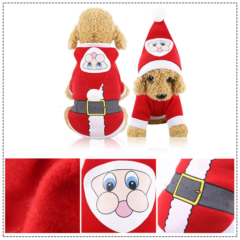 Small Pet Winter Coat Cartoon Dog Cat Hoodie Chihuahua Clothing Halloween Christmas Costumes - 19