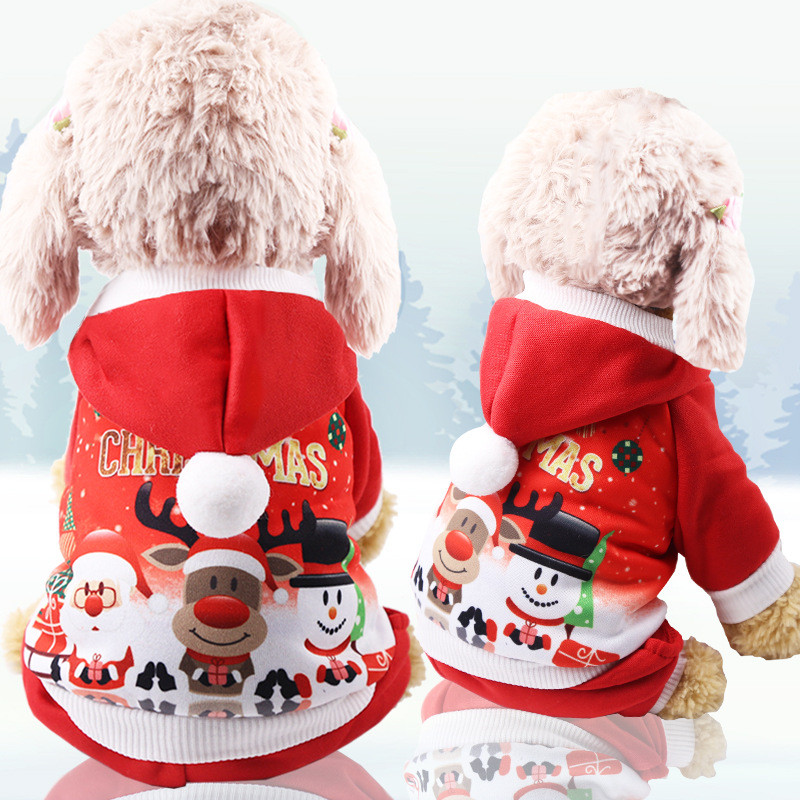 Small Pet Winter Coat Cartoon Dog Cat Hoodie Chihuahua Clothing Halloween Christmas Costumes - 8