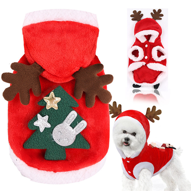 Small Pet Winter Coat Cartoon Dog Cat Hoodie Chihuahua Clothing Halloween Christmas Costumes - 7