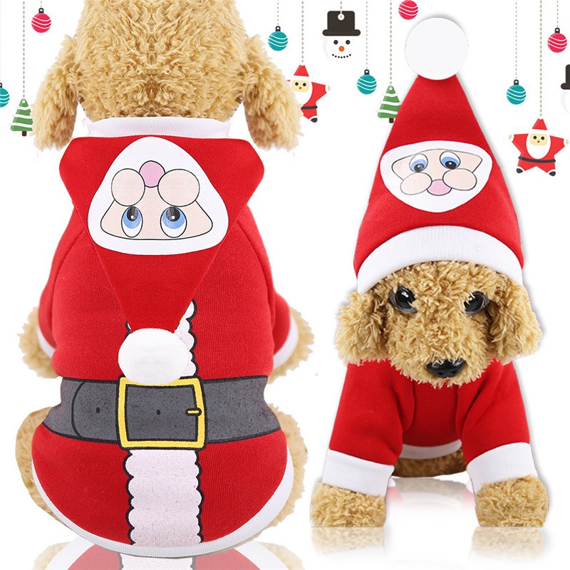 Small Pet Winter Coat Cartoon Dog Cat Hoodie Chihuahua Clothing Halloween Christmas Costumes - 4