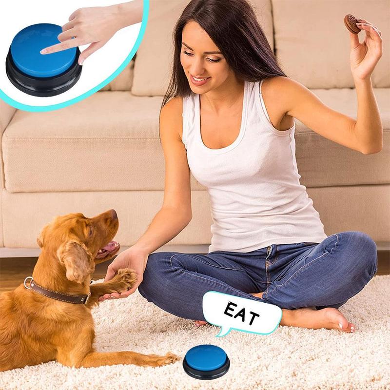 Funny Pet Sounding Toy Dog Training Communication Recordable Button For Words Talking Starter 4 Color - 3