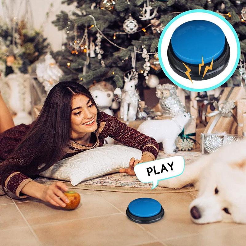 Funny Pet Sounding Toy Dog Training Communication Recordable Button For Words Talking Starter 4 Color - 2