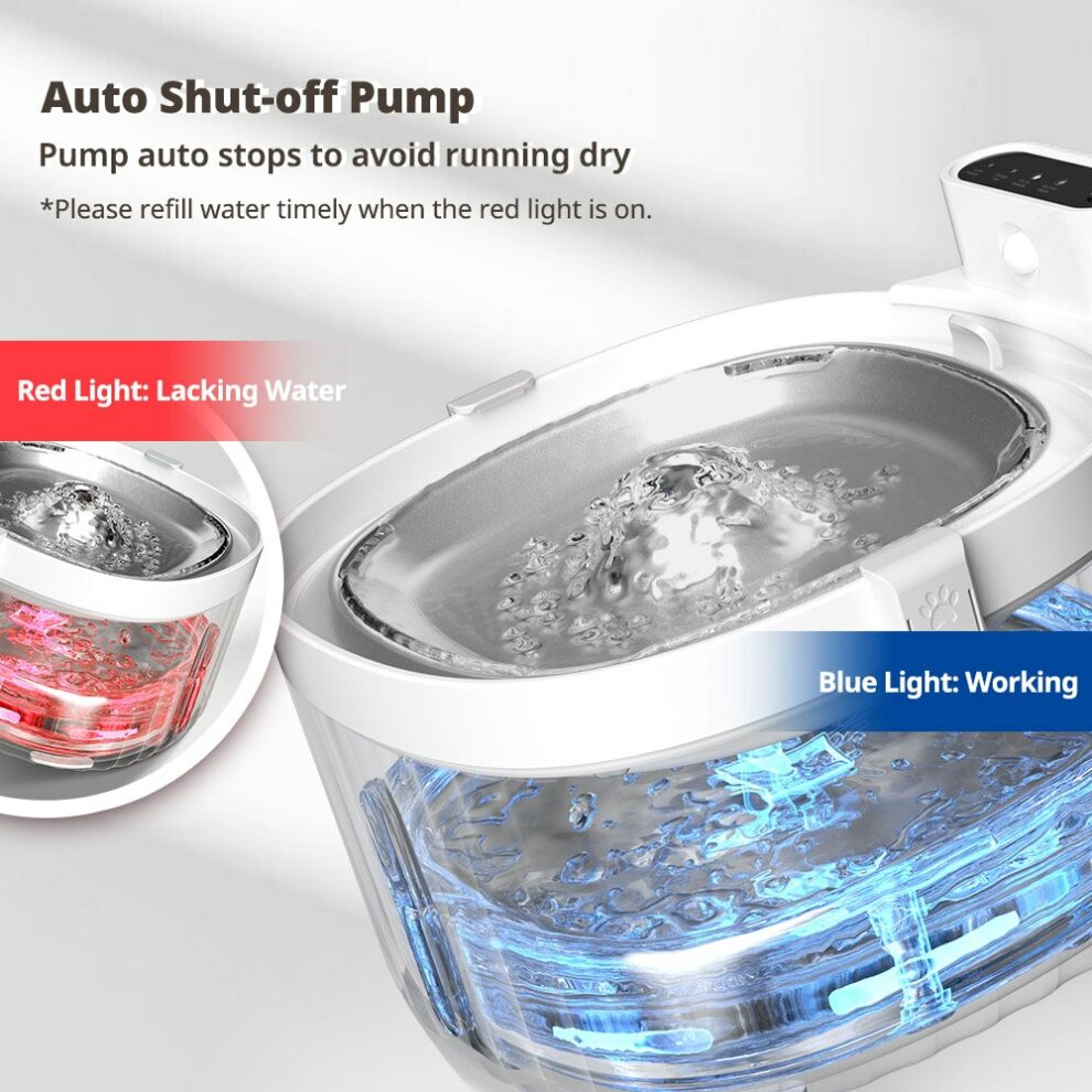 Downypaws Stainless Steel Automatic Pet Water Fountain With Motion