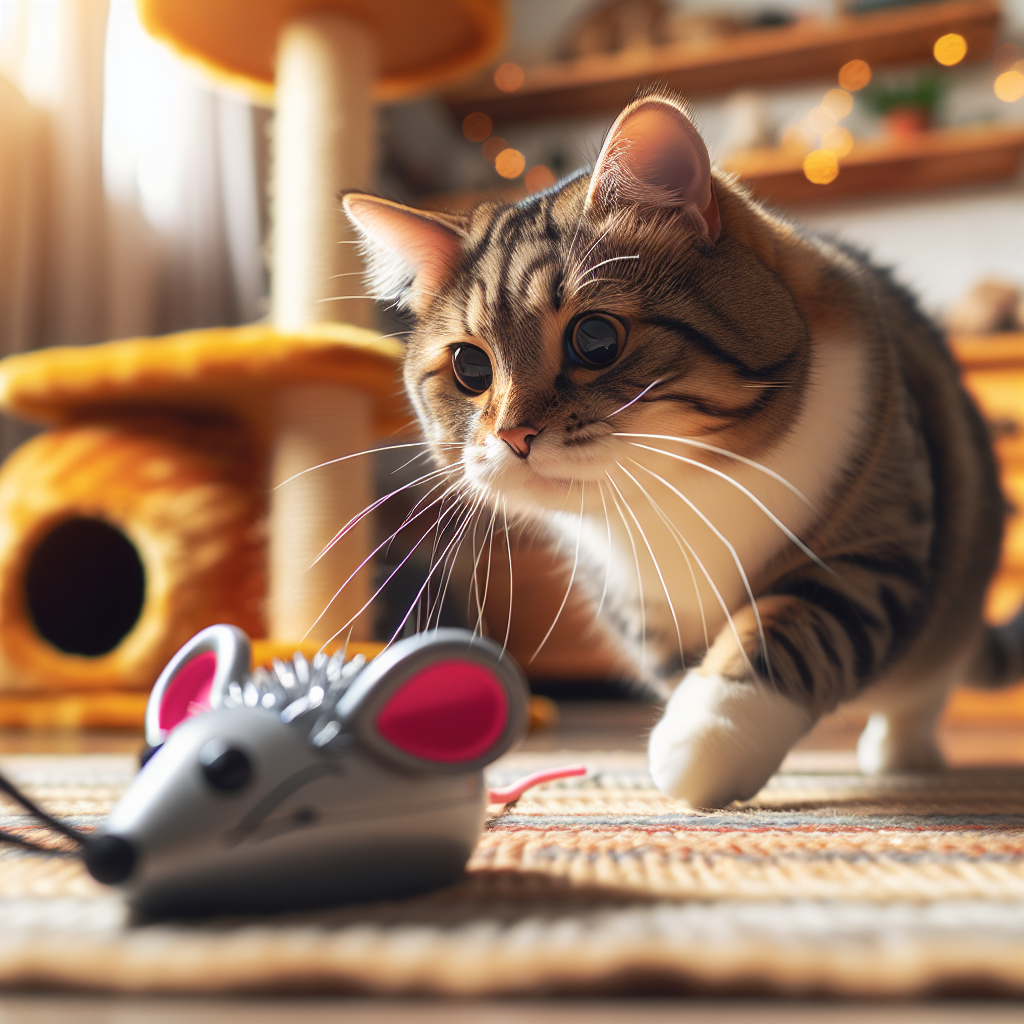 Enhancing Your Cat's Hunting Instincts with a Battery-Operated Mouse Toy  